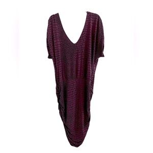 Purple Python Ruched Dress